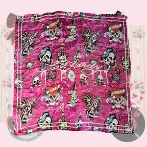Ed Hardy Multicolor Tattoo Design Scarf ☠️🌹☠️